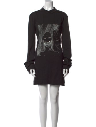 Rick Owens Graphic Print Mini Dress