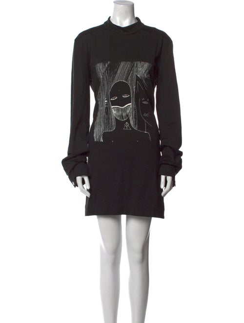 Rick Owens Graphic Print Mini Dress