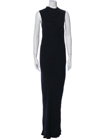 Rick Owens Cowl Neck Long Dress