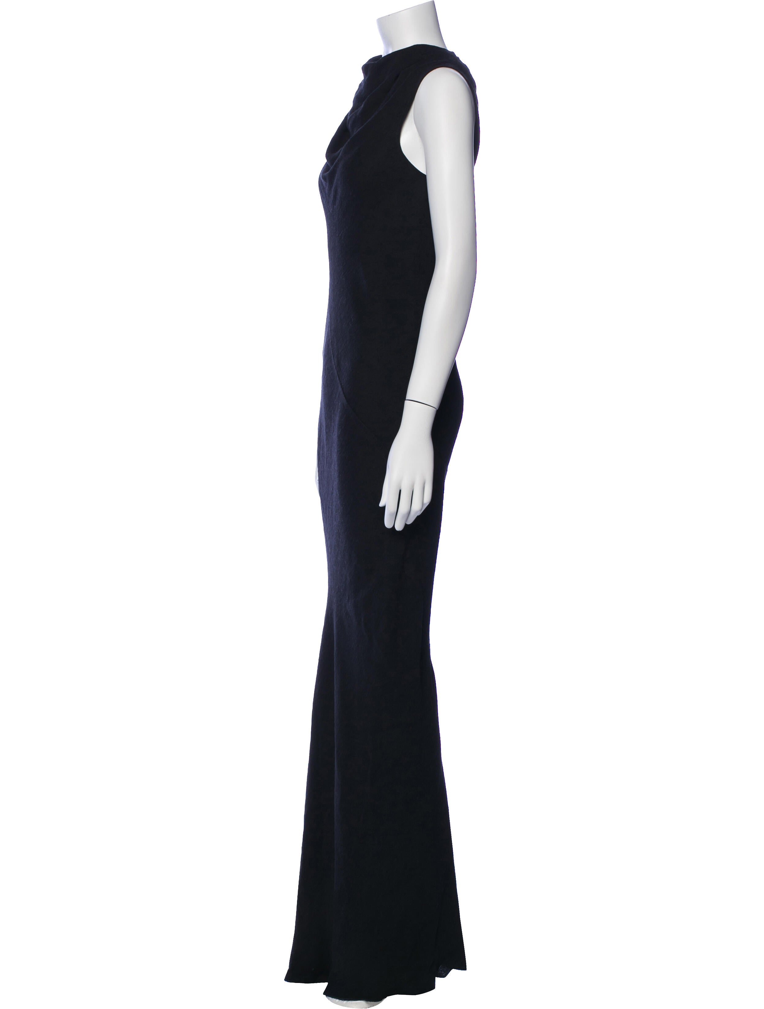 Rick Owens Cowl Neck Long Dress