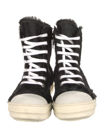 Rick Owens Ponyhair Wedge Sneakers