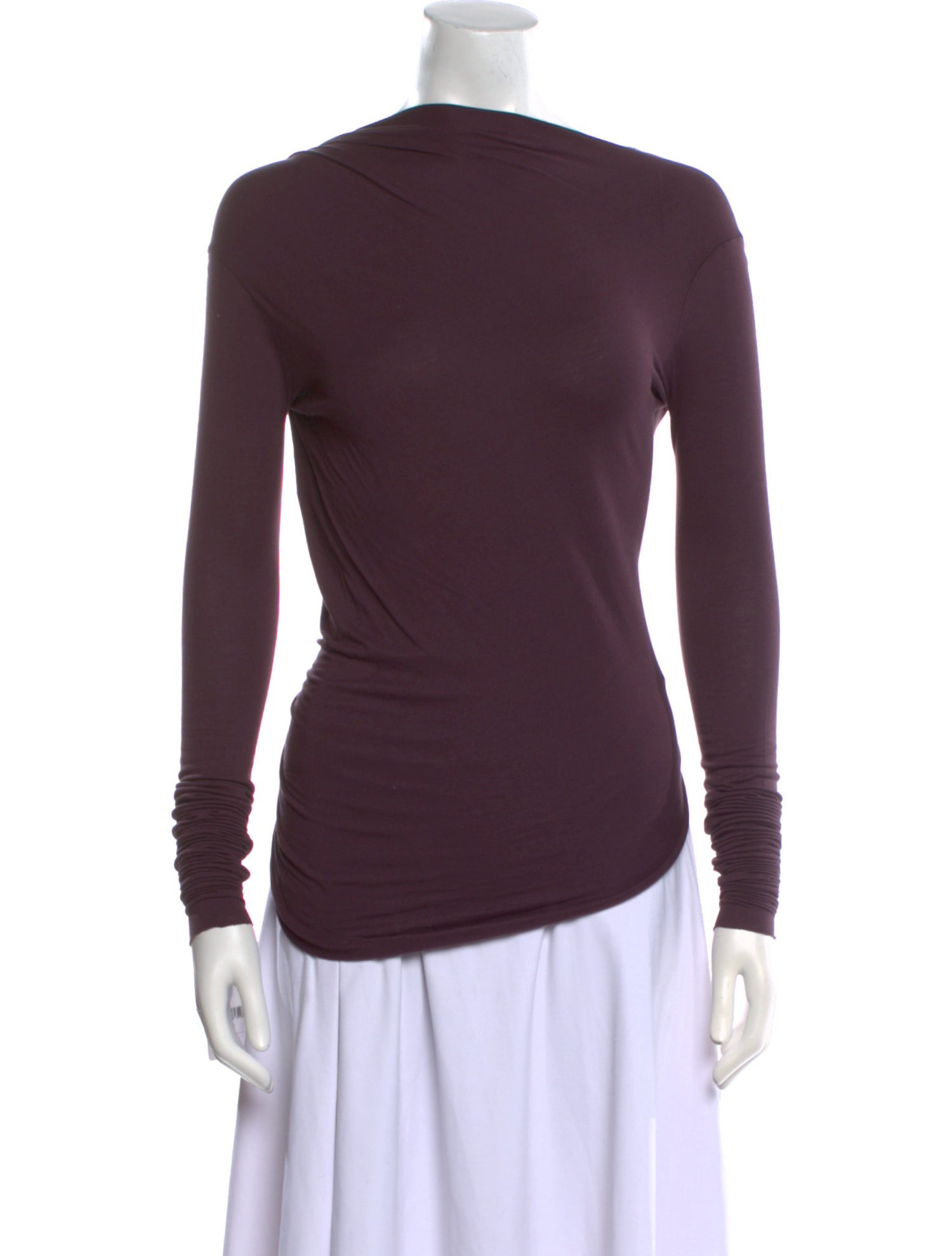 Rick Owens Bateau Neckline Long Sleeve Top