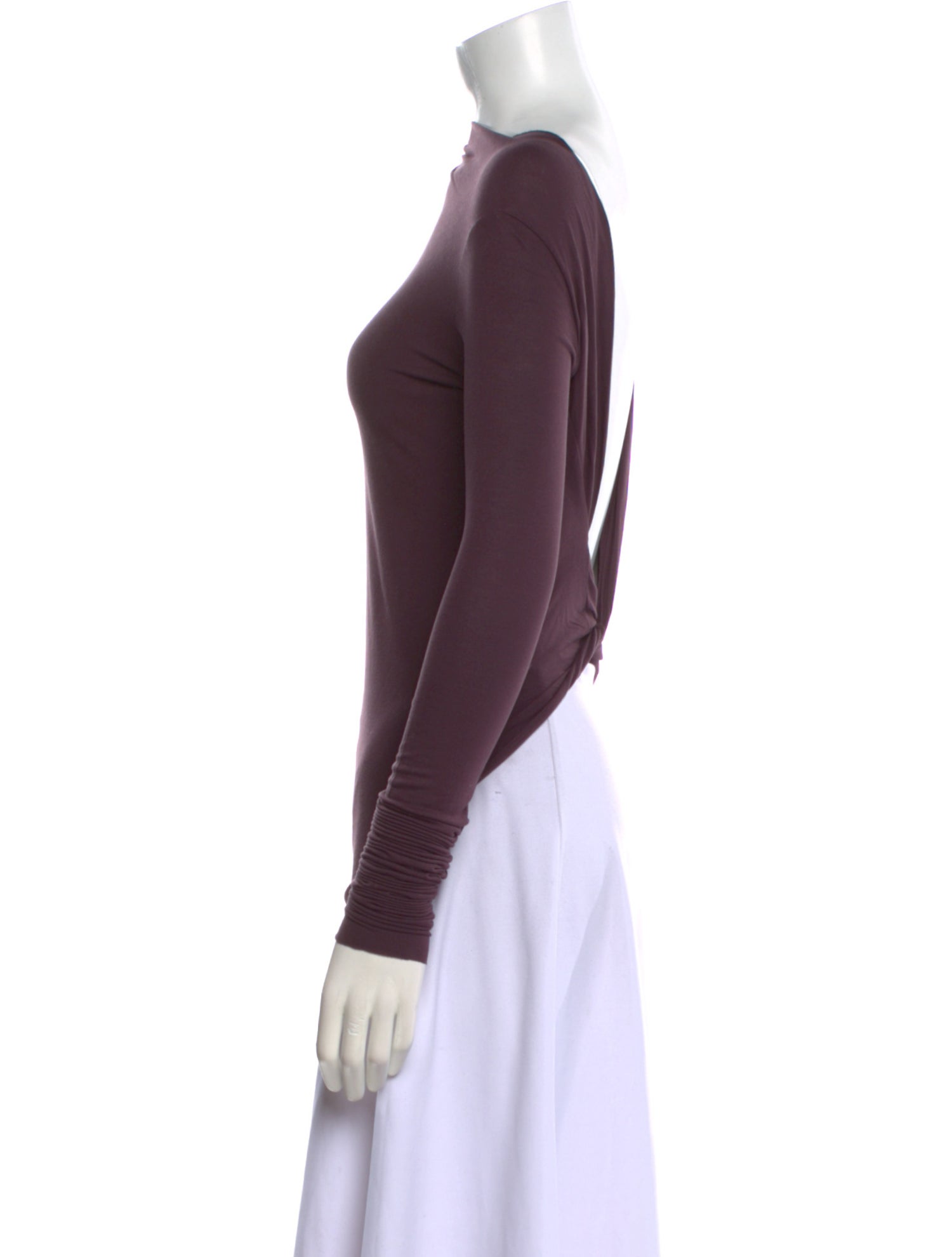 Rick Owens Bateau Neckline Long Sleeve Top