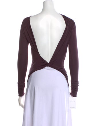 Rick Owens Bateau Neckline Long Sleeve Top