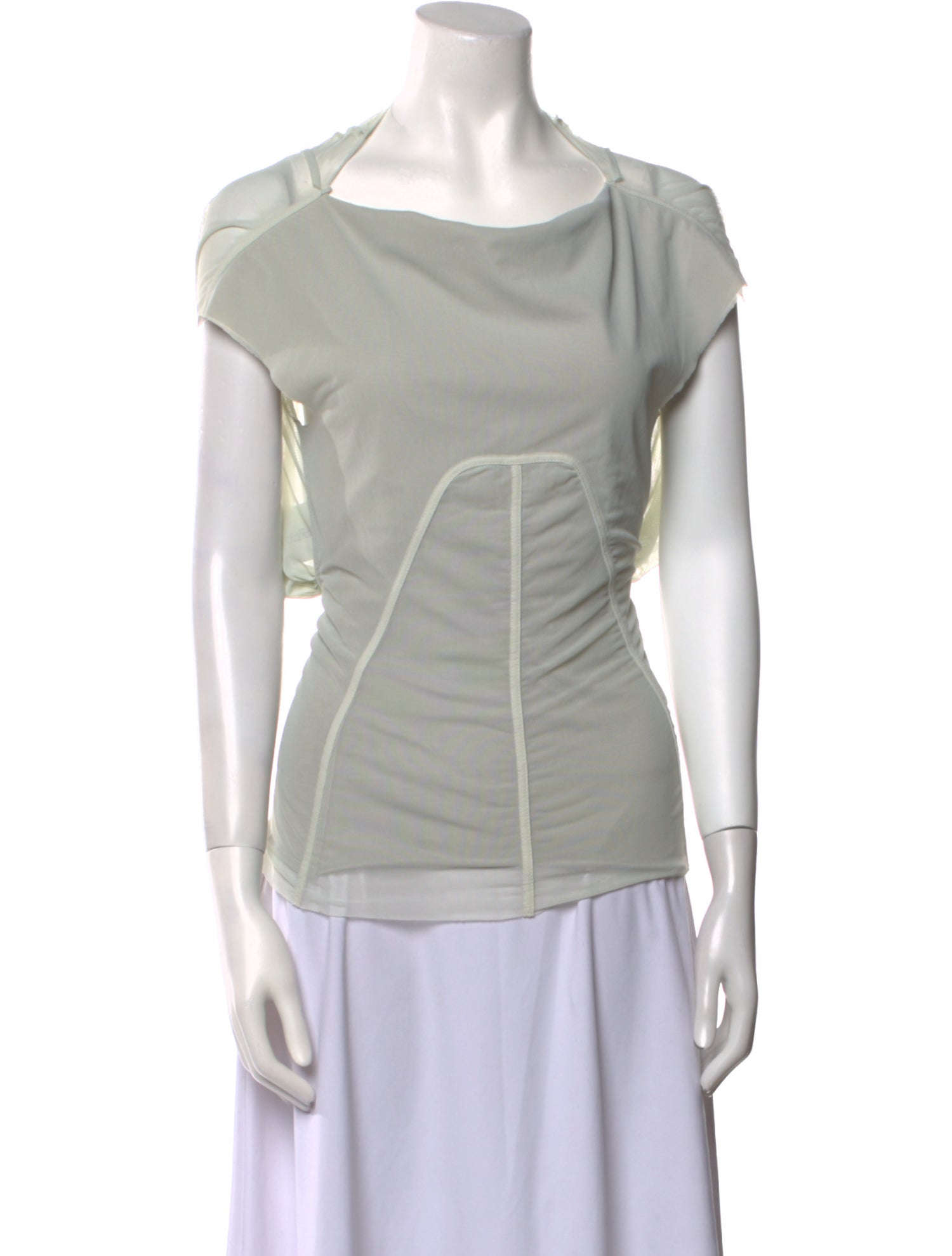 Rick Owens Cowl Neck Short Sleeve Top