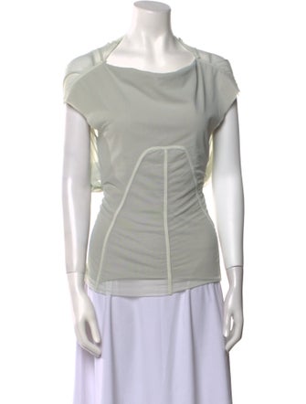 Rick Owens Cowl Neck Short Sleeve Top