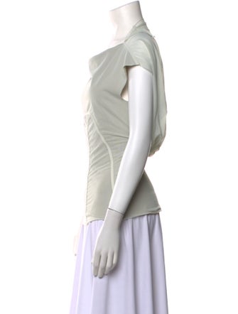 Rick Owens Cowl Neck Short Sleeve Top