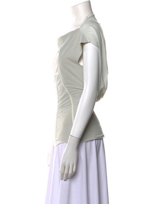 Rick Owens Cowl Neck Short Sleeve Top