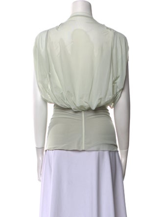 Rick Owens Cowl Neck Short Sleeve Top