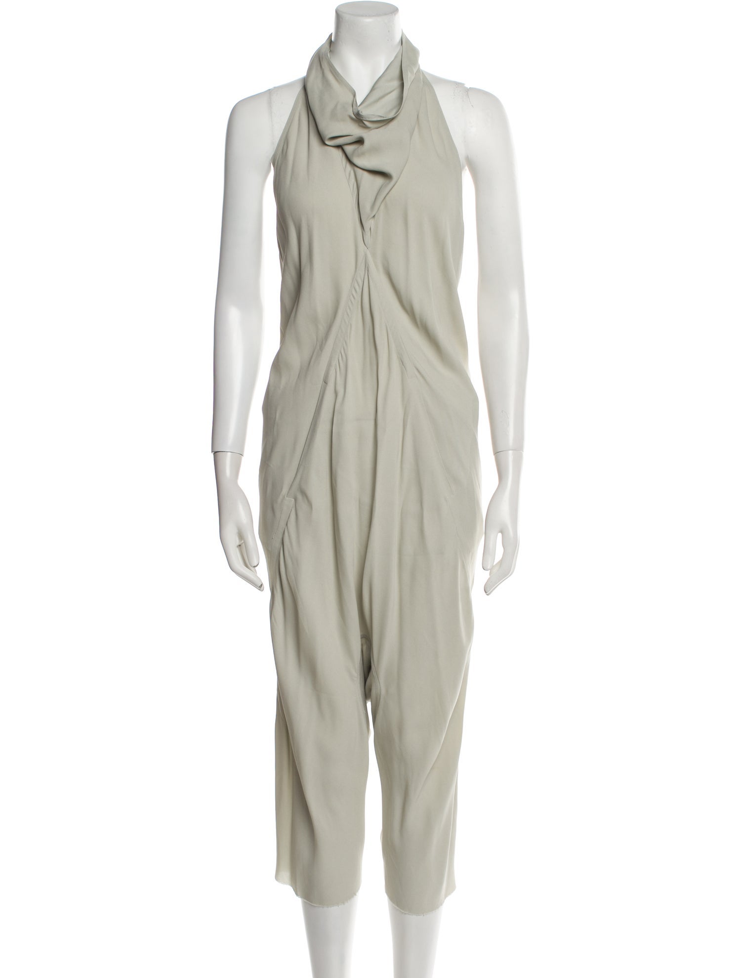 Rick Owens Silk Mock Neck Jumpsuit