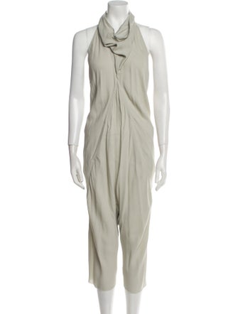 Rick Owens Silk Mock Neck Jumpsuit