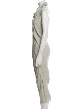 Rick Owens Silk Mock Neck Jumpsuit