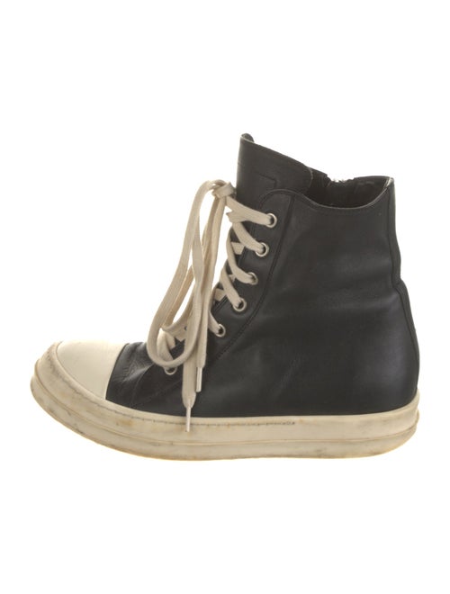 Rick Owens Leather Wedge Sneakers