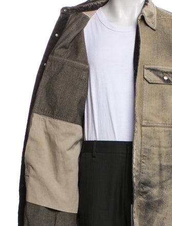 Rick Owens Plaid Print Trench Coat