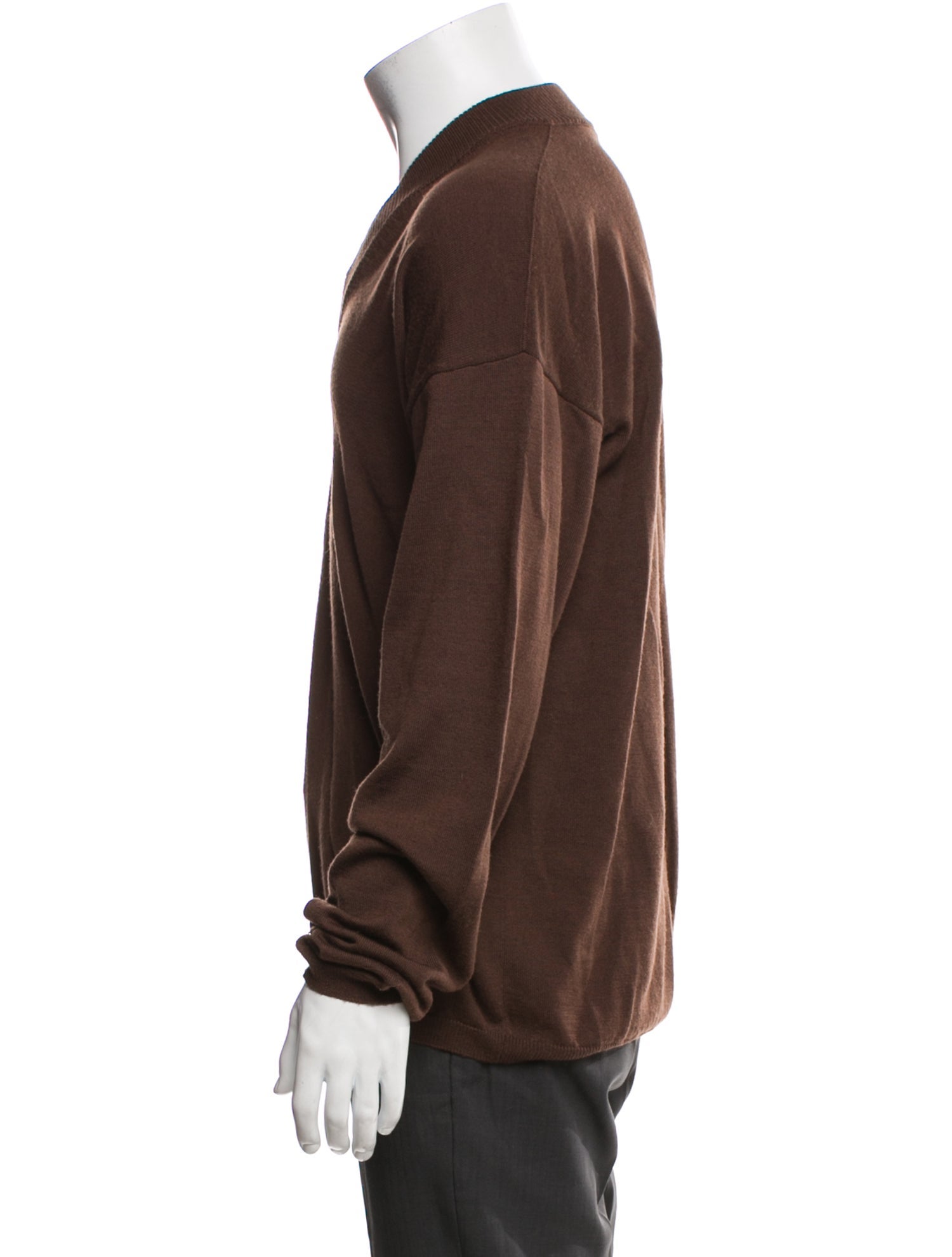 Rick Owens Virgin Wool V-Neck Pullover