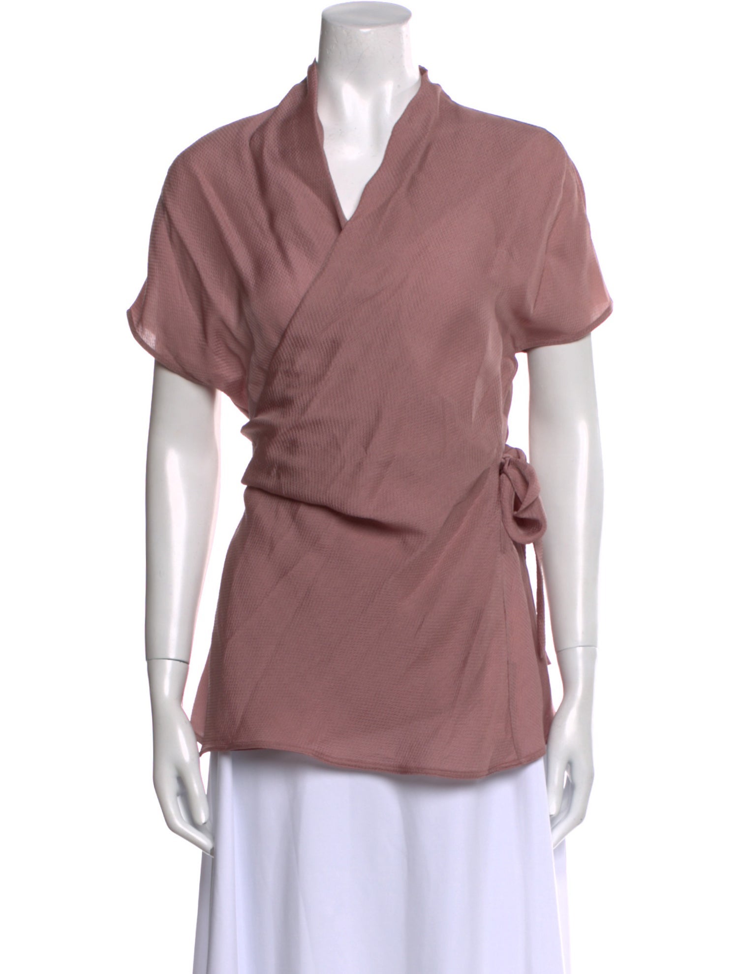 Rick Owens Cowl Neck Short Sleeve Top