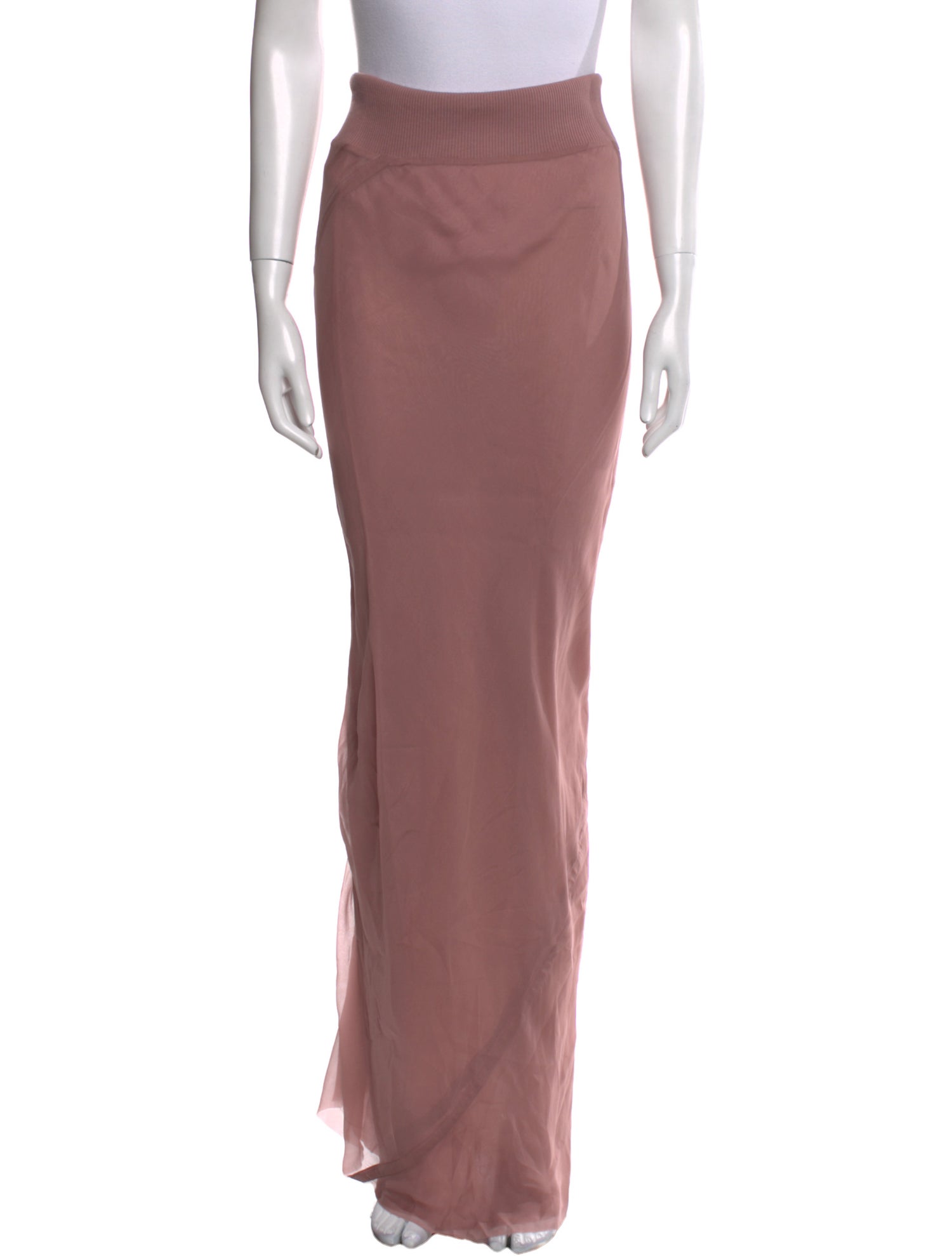 Rick Owens Silk Long Skirt