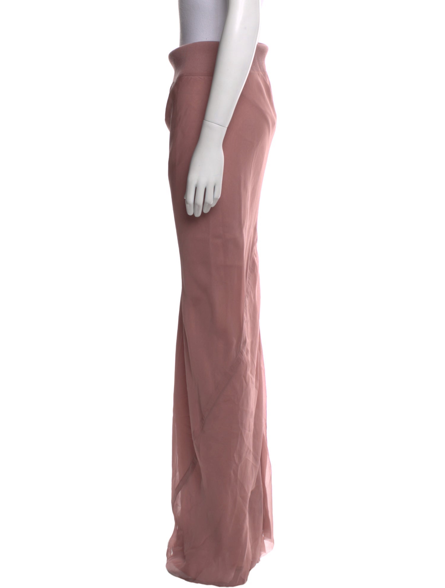 Rick Owens Silk Long Skirt