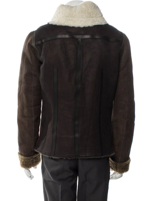 Rick Owens 2016 'Mastodon' Geo Shearling Moto Jacket