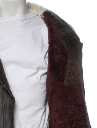 Rick Owens 2016 'Mastodon' Geo Shearling Moto Jacket