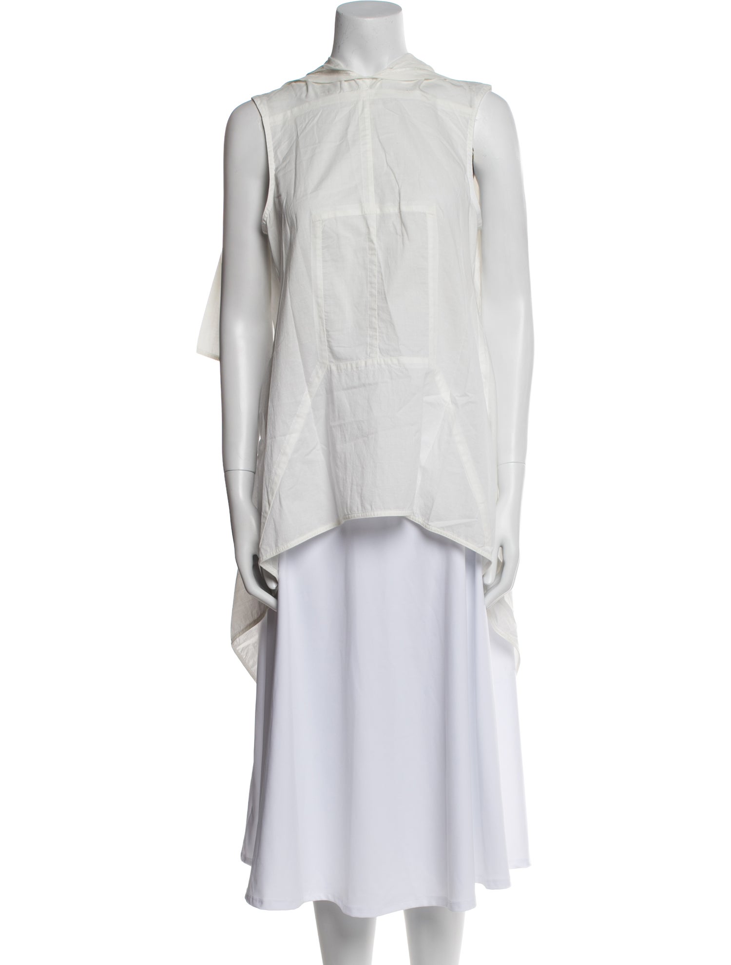 Rick Owens Square Neckline Sleeveless Tunic