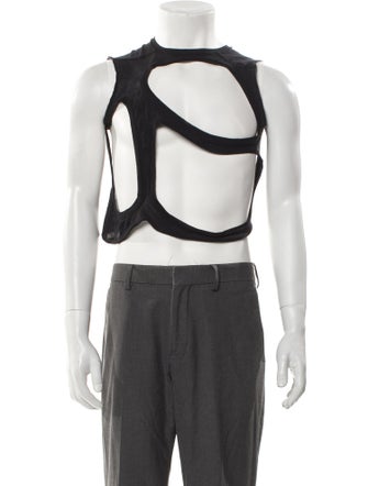 Rick Owens Crew Neck Sleeveless T-Shirt