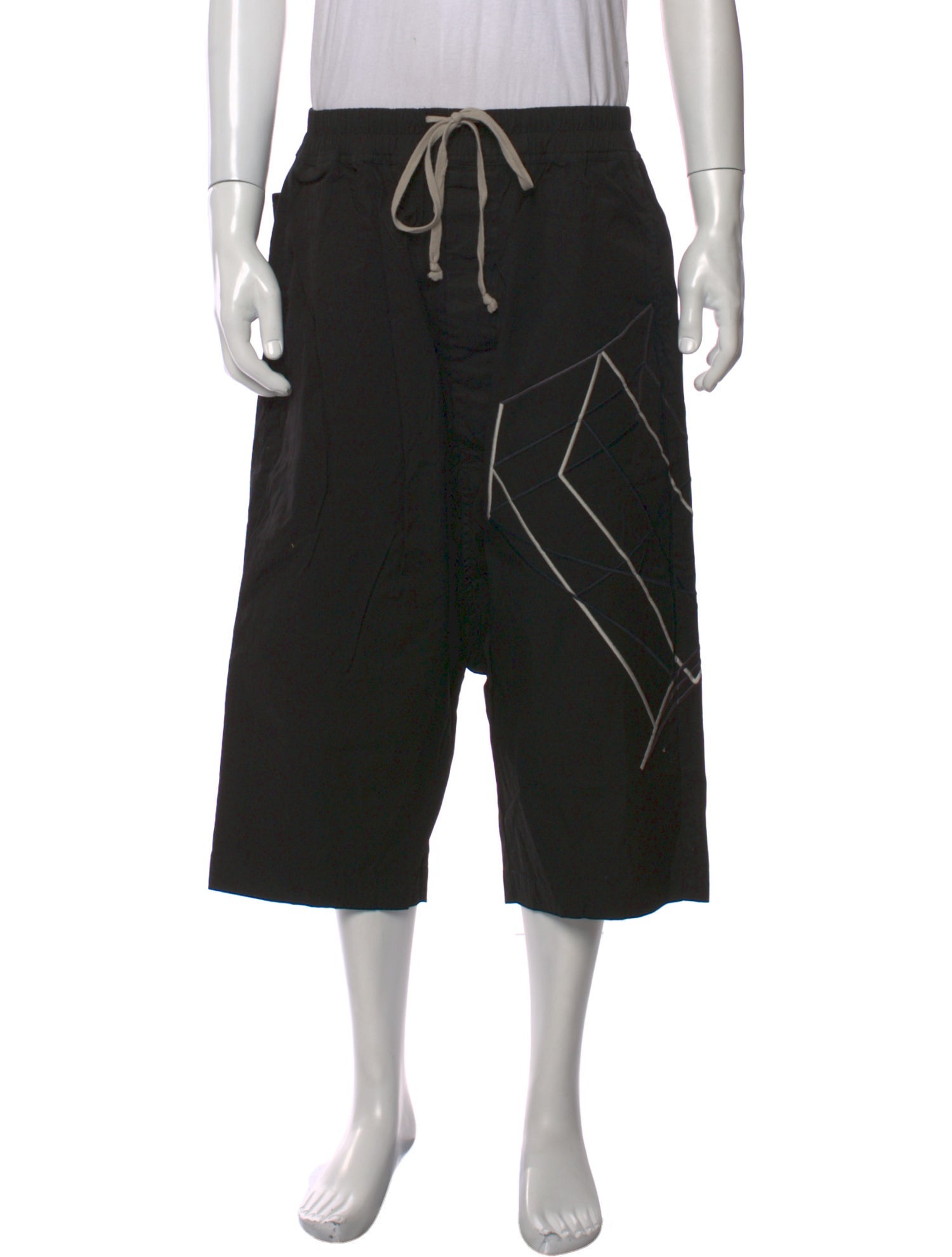 Rick Owens Printed Flat Front Shorts