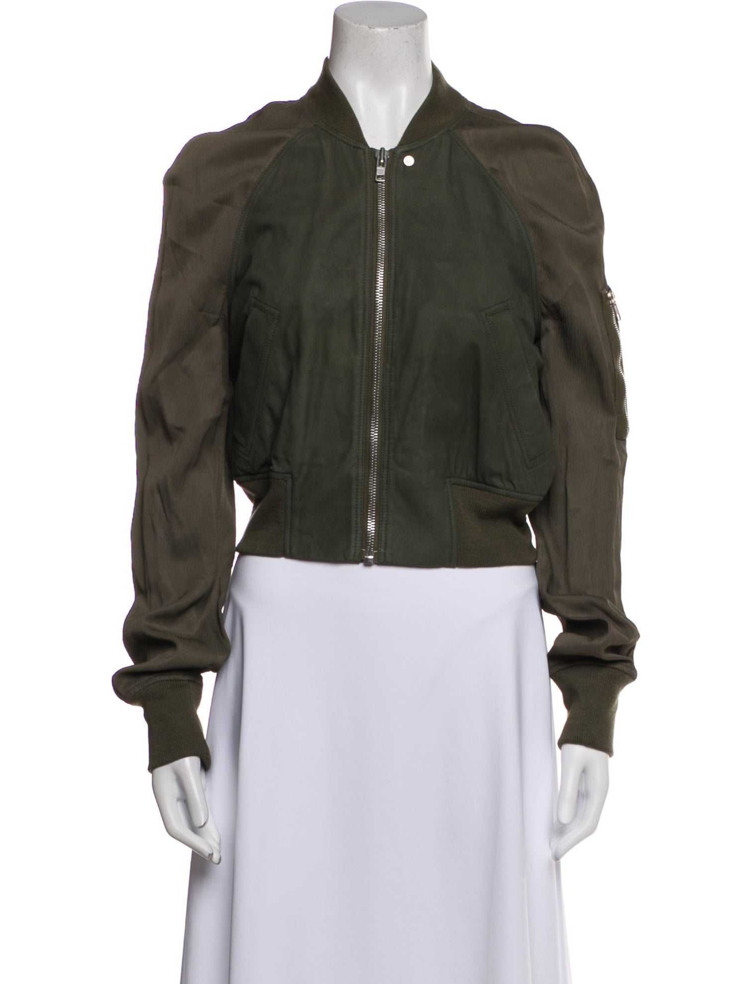 Rick Owens Leather Bomber Jacket