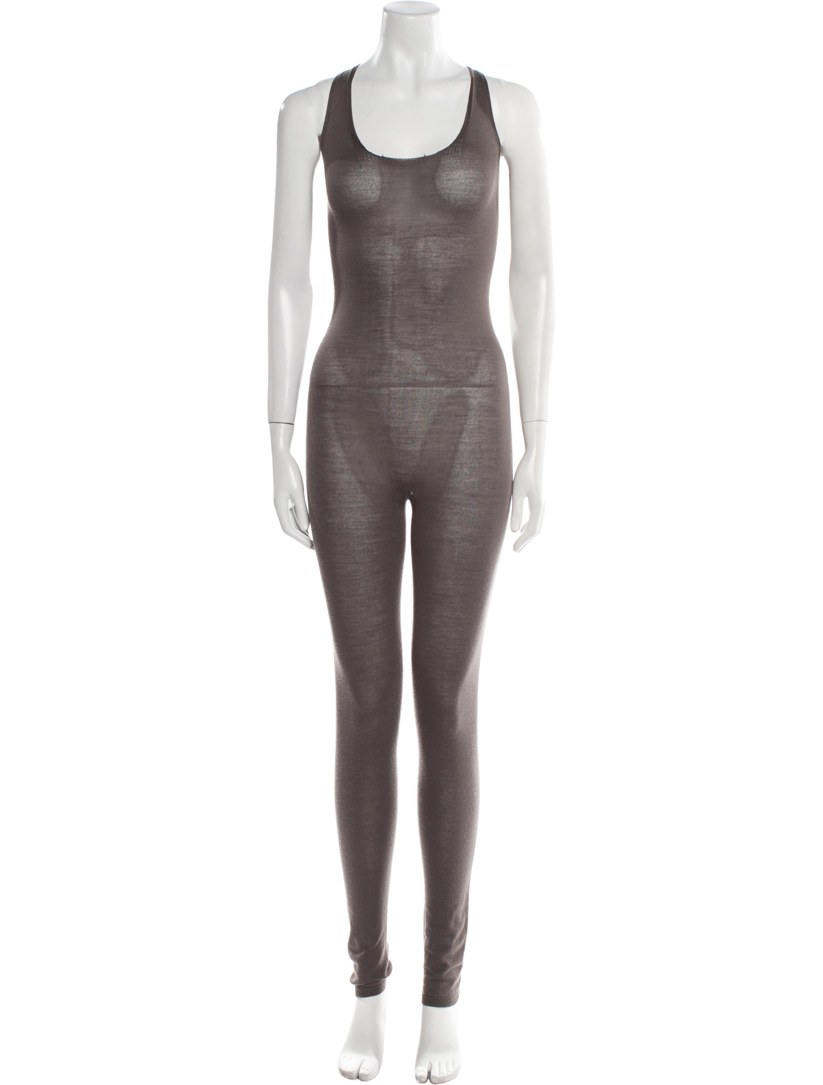 Rick Owens Virgin Wool Scoop Neck Jumpsuit