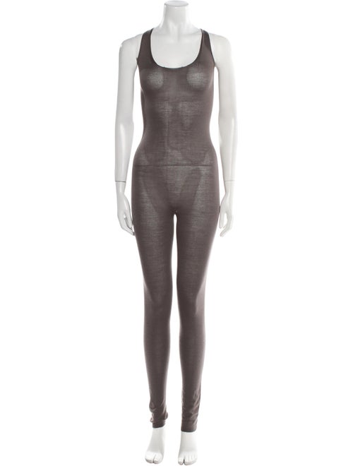 Rick Owens Virgin Wool Scoop Neck Jumpsuit