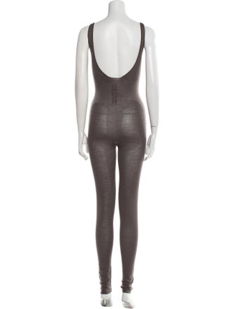 Rick Owens Virgin Wool Scoop Neck Jumpsuit