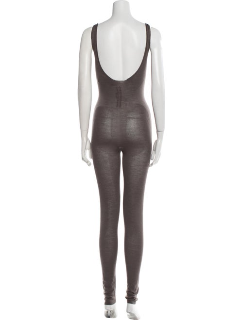Rick Owens Virgin Wool Scoop Neck Jumpsuit