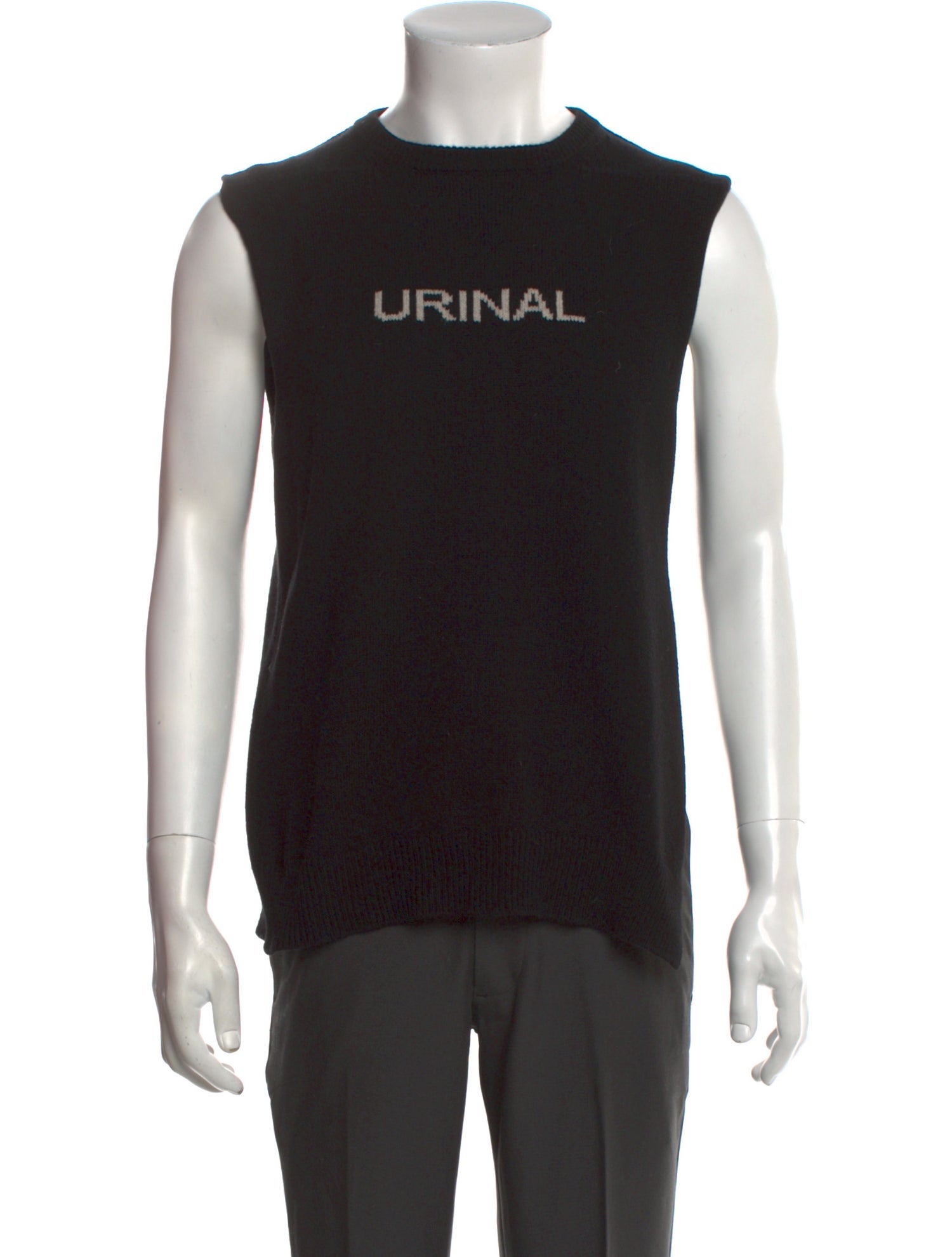 Rick Owens Cashmere Graphic Print Sweater Vest