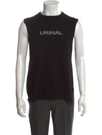 Rick Owens Cashmere Graphic Print Sweater Vest