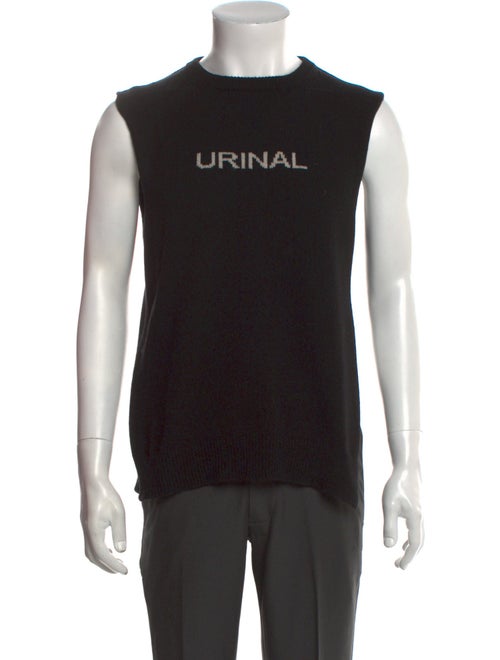 Rick Owens Cashmere Graphic Print Sweater Vest