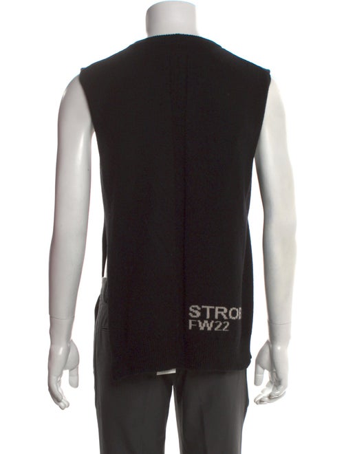 Rick Owens Cashmere Graphic Print Sweater Vest