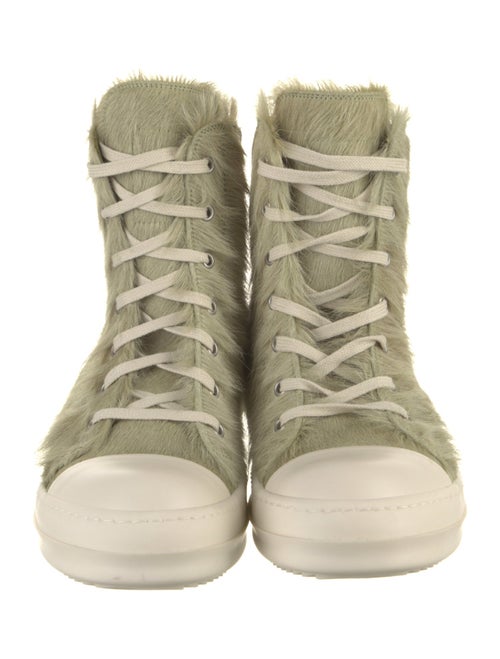 Rick Owens Faux Fur Combat Boots