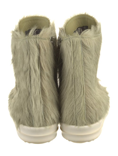 Rick Owens Faux Fur Combat Boots