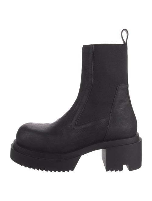 Rick Owens Leather Chelsea Boots
