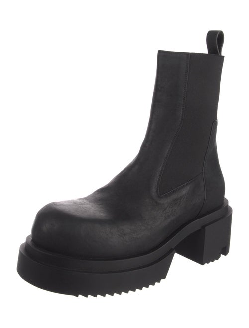 Rick Owens Leather Chelsea Boots