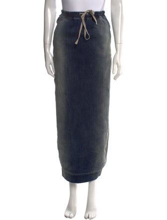Rick Owens Distressed Accents Midi Length Skirt