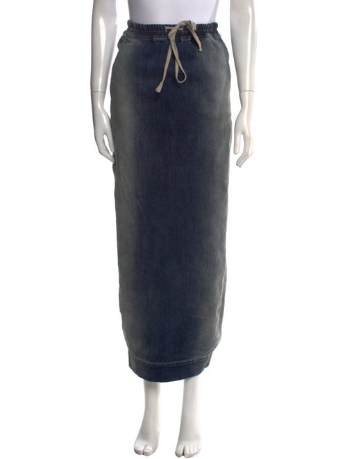 Rick Owens Distressed Accents Midi Length Skirt