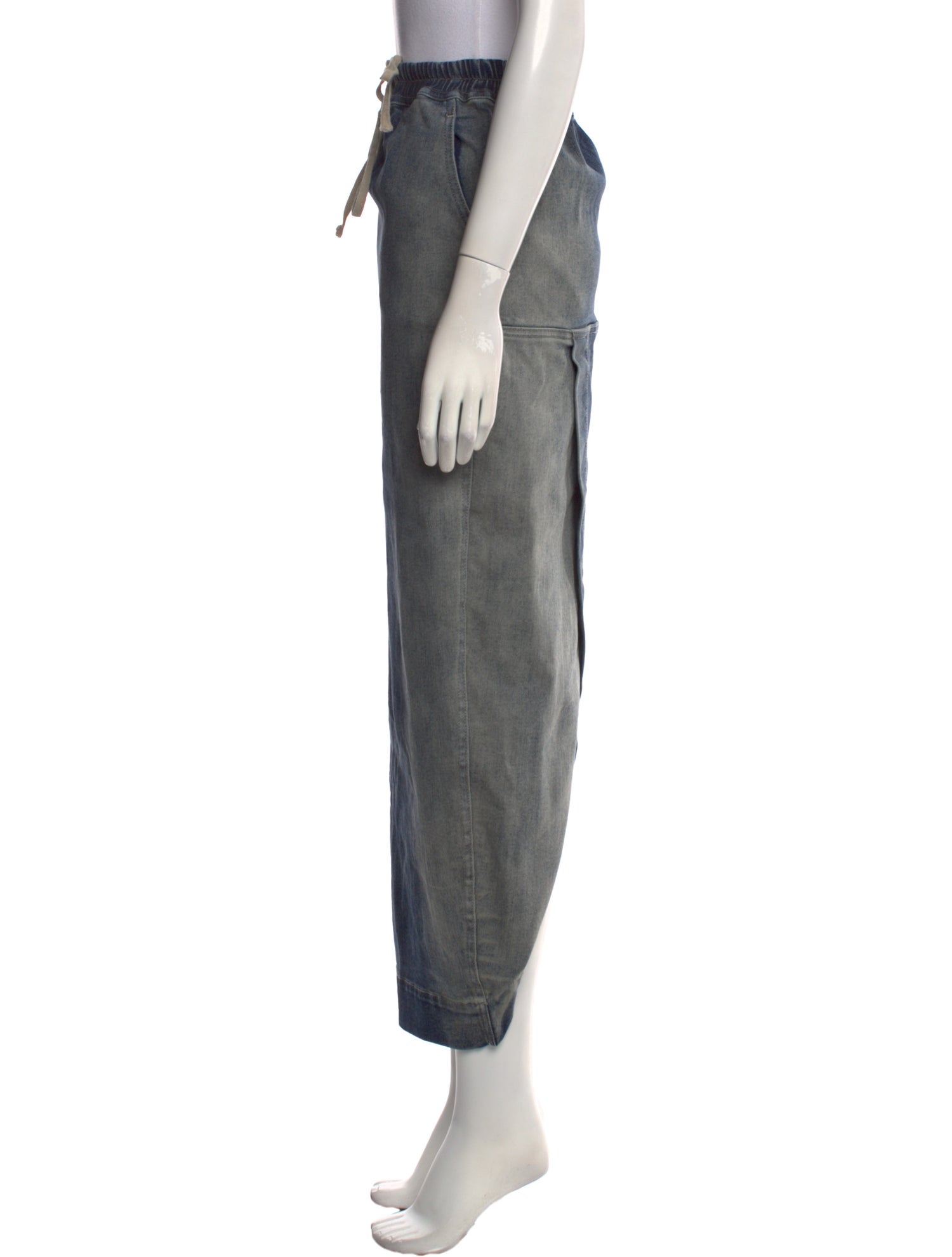 Rick Owens Distressed Accents Midi Length Skirt