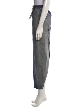 Rick Owens Distressed Accents Midi Length Skirt