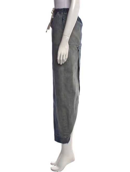 Rick Owens Distressed Accents Midi Length Skirt