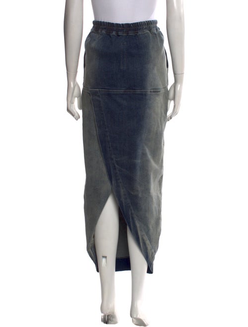 Rick Owens Distressed Accents Midi Length Skirt