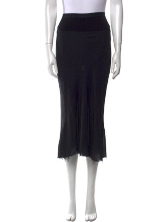 Rick Owens Silk Midi Length Skirt