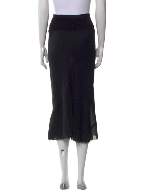 Rick Owens Silk Midi Length Skirt