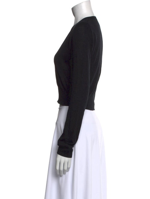 Rick Owens V-Neck Long Sleeve Crop Top