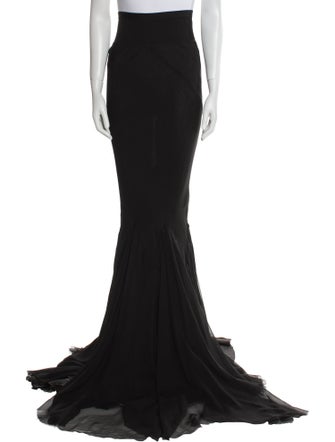 Rick Owens Silk Long Skirt